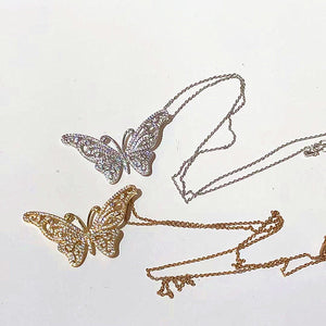The Butterfly Drop Necklace - 2 colours