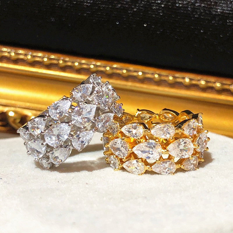 The Crystal Tear Ring - 2 colour