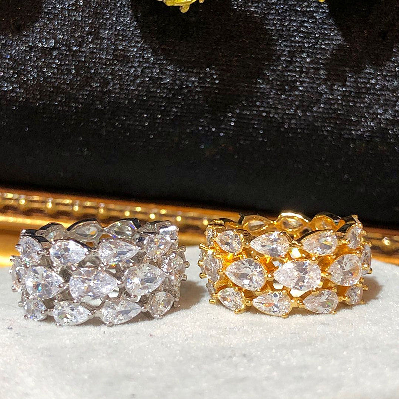 The Crystal Tear Ring - 2 colour