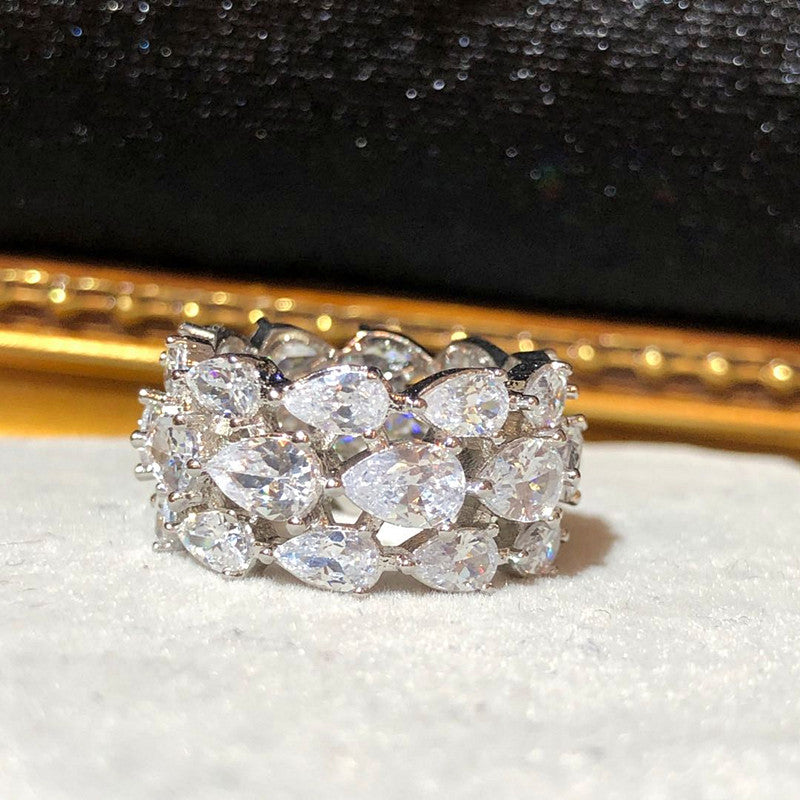 The Crystal Tear Ring - 2 colour