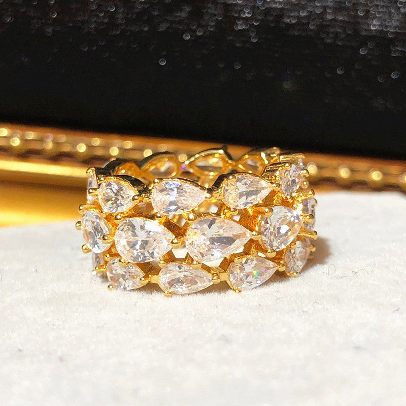 The Crystal Tear Ring - 2 colour