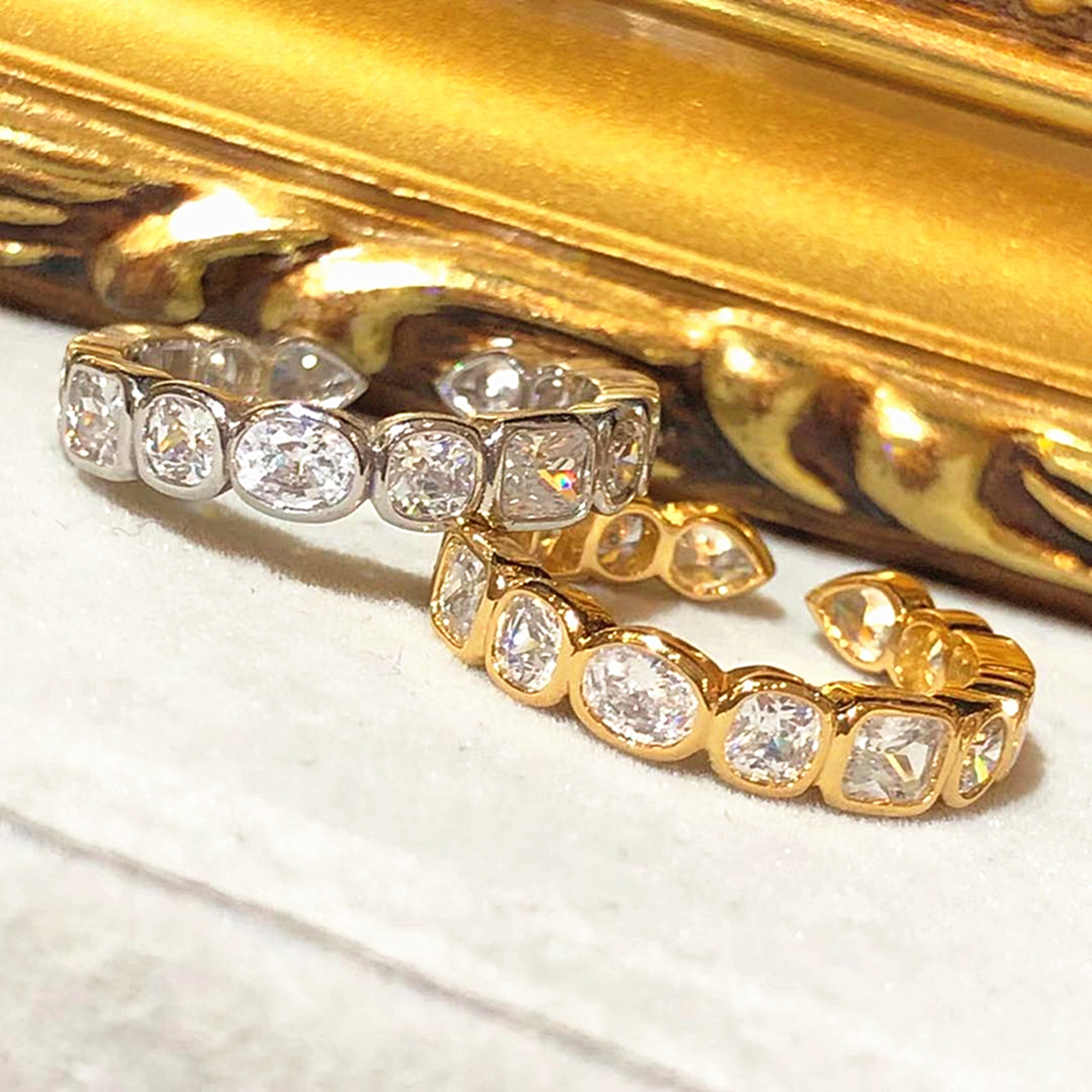 Tiviss Rock Full Eternity Adjustable Ring
