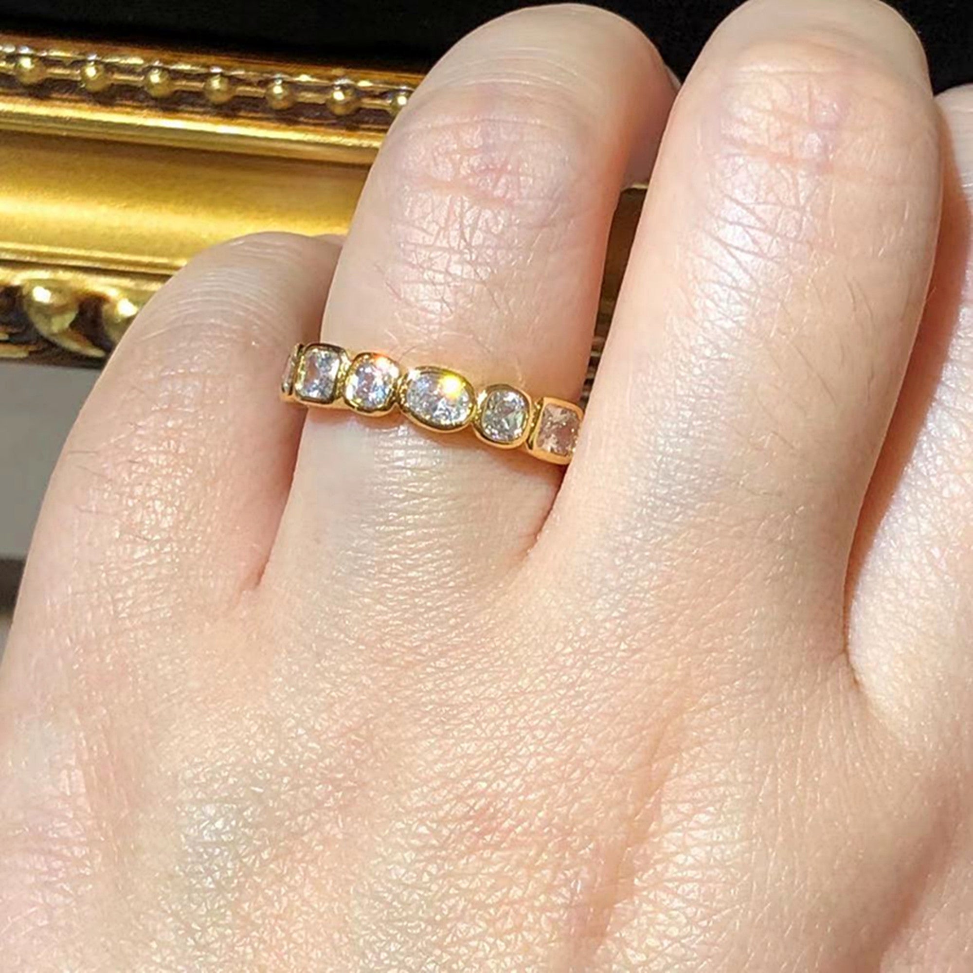 Tiviss Rock Full Eternity Adjustable Ring