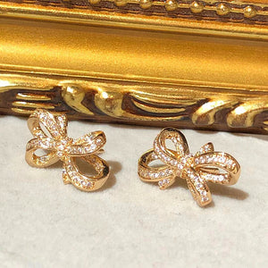 Tiara 3D Bow Stud Earrings
