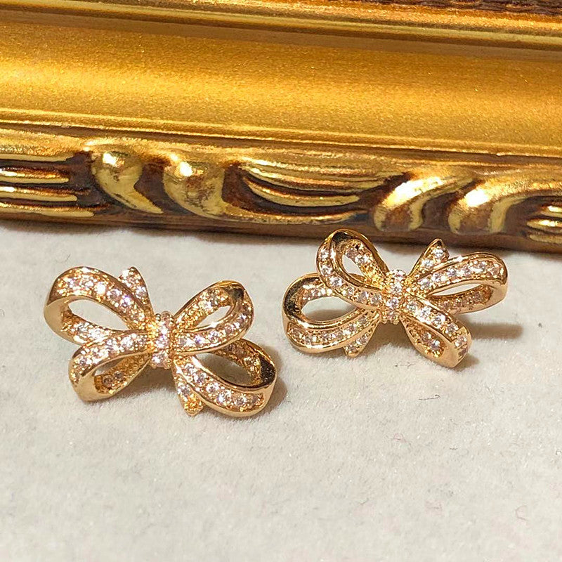 Tiara 3D Bow Stud Earrings