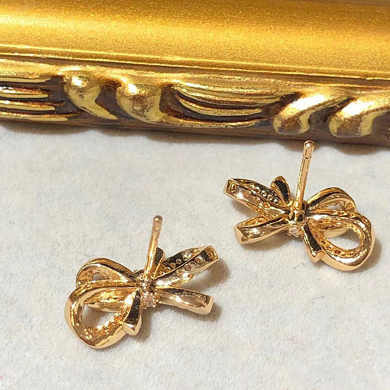 Tiara 3D Bow Stud Earrings
