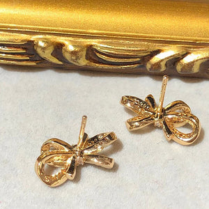 Tiara 3D Bow Stud Earrings