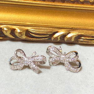 Tiara 3D Bow Stud Earrings