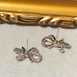 Tiara 3D Bow Stud Earrings
