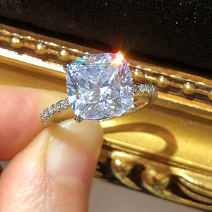 The Trio Cushion Cut 5ct Ring