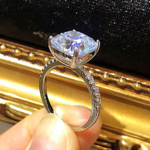 The Trio Cushion Cut 5ct Ring