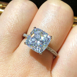 The Trio Cushion Cut 5ct Ring