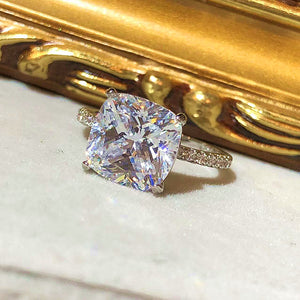 The Trio Cushion Cut 5ct Ring