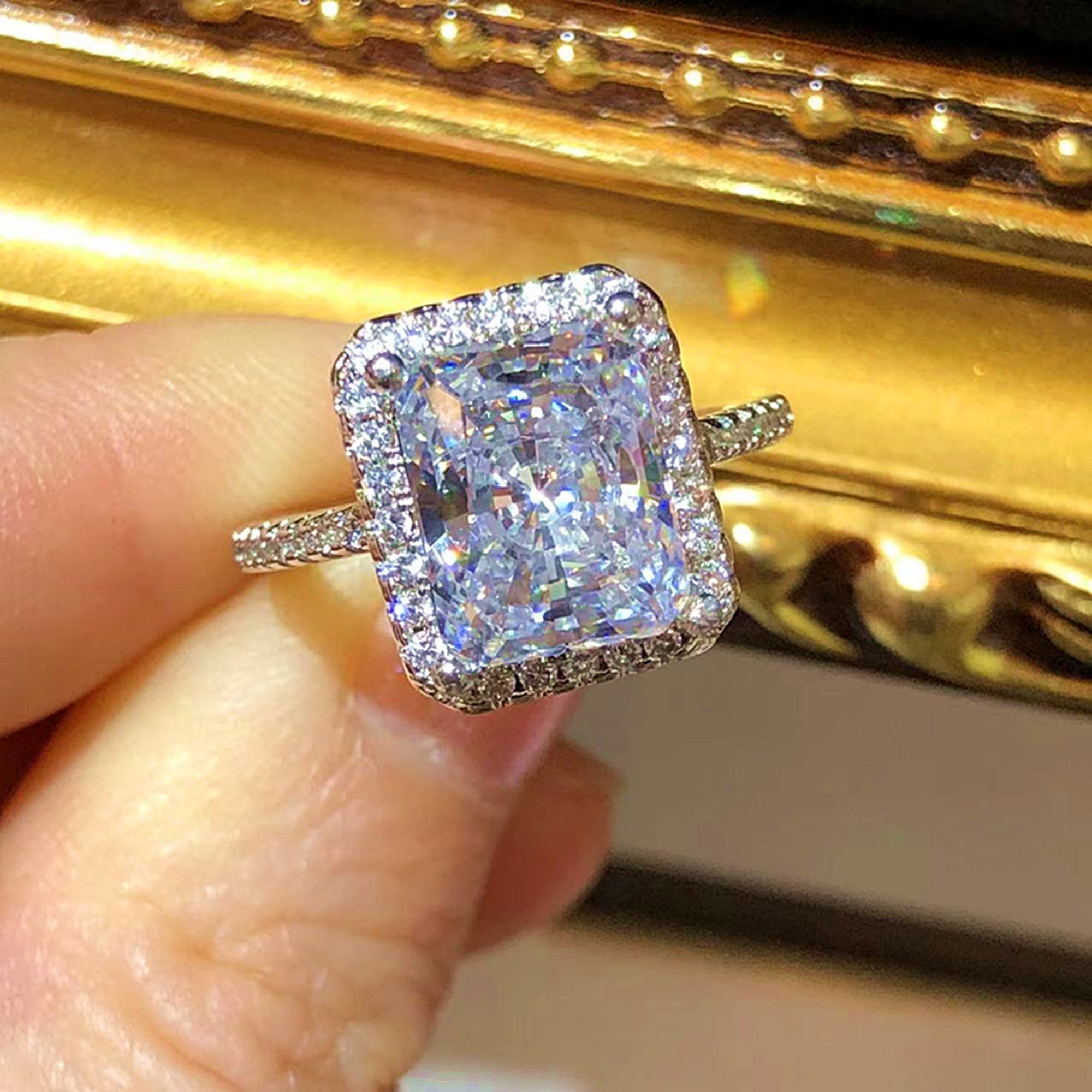 Square Radiant Cut 2ct Ring