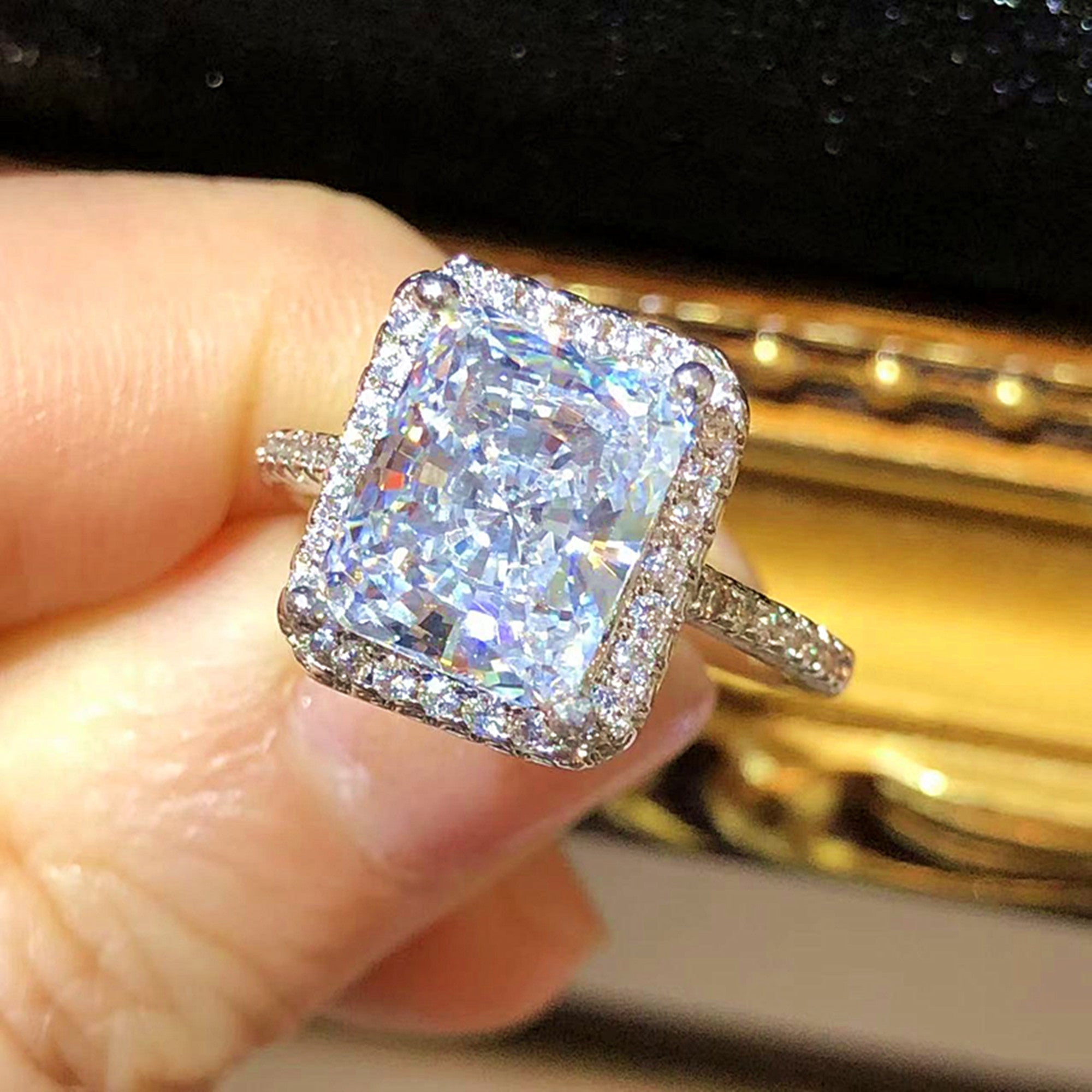 Square Radiant Cut 2ct Ring