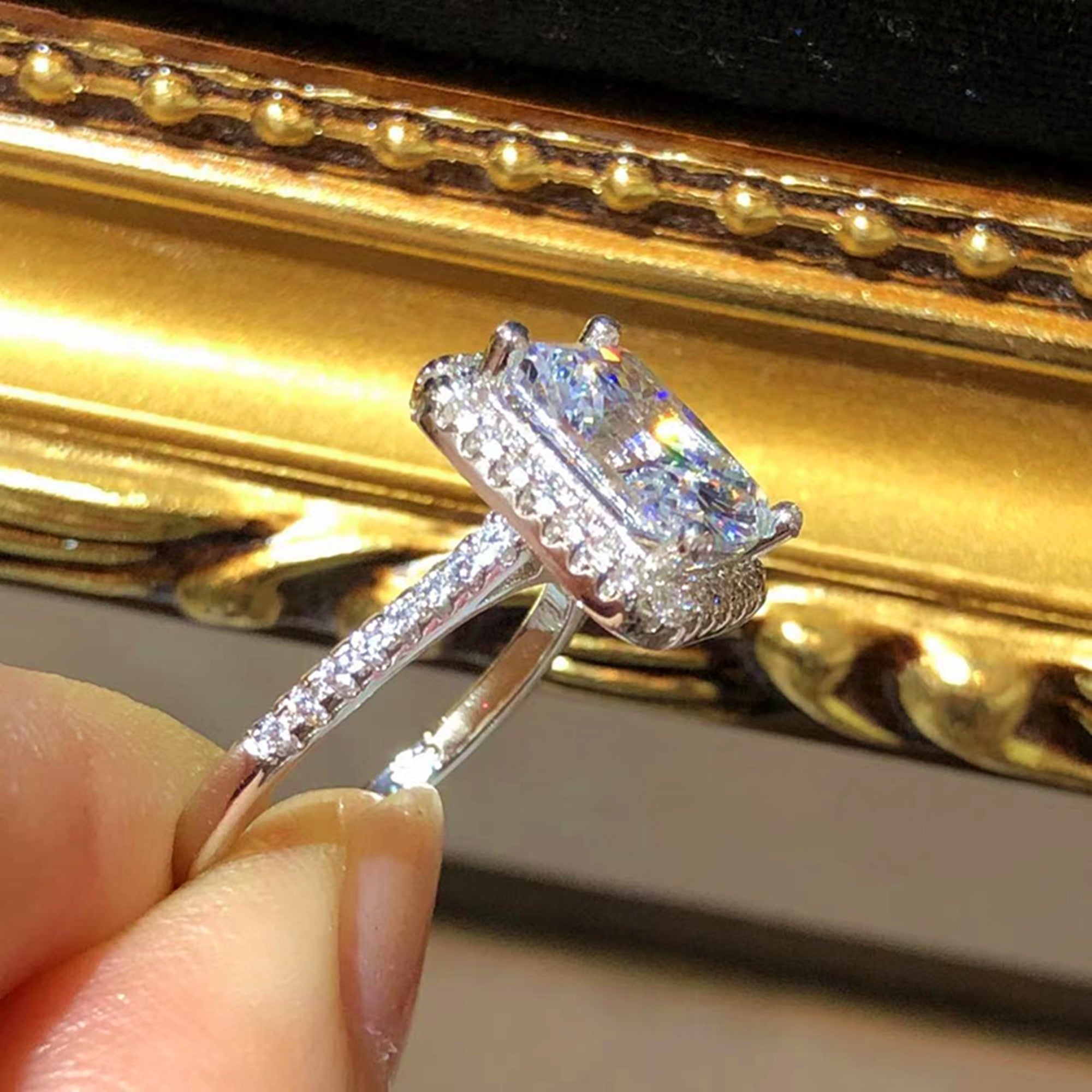 Square Radiant Cut 2ct Ring
