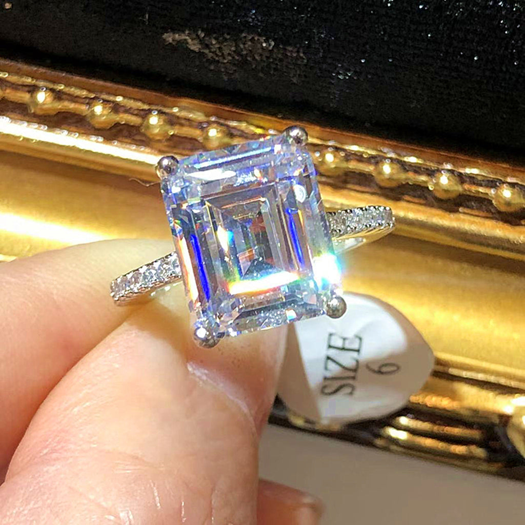 Brilliant Emerald Cut 6ct Ring