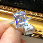 Brilliant Emerald Cut 6ct Ring