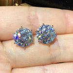 Tiviss Signature Studs Earrings Round Brilliant Cut