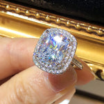 The Pave Diamond Ring - Oval Cushion Style