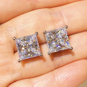 Tiviss Signature Square Princess Cut Stud Earrings