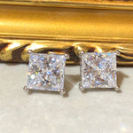 Tiviss Signature Square Princess Cut Stud Earrings
