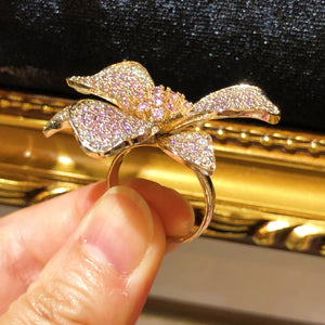 Tiviss Pink Orchid Ring