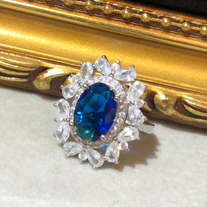 Victoria Amaryllis Blue Sapphire Ring