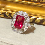 Tiviss Art Deco Roma Ring - Ruby Colour