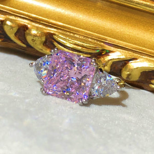 Tiviss Pink Lilac Princess Cut Ring