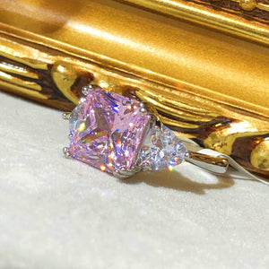 Tiviss Pink Lilac Princess Cut Ring
