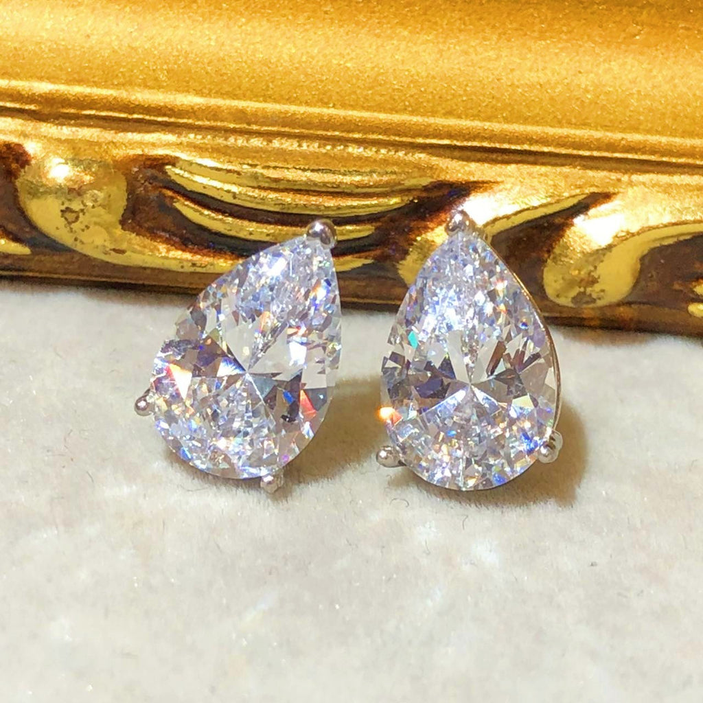 Tiviss 3ct Pear Stud Earrings