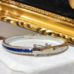 Tiviss Clover Crystal Bangle Bracelet
